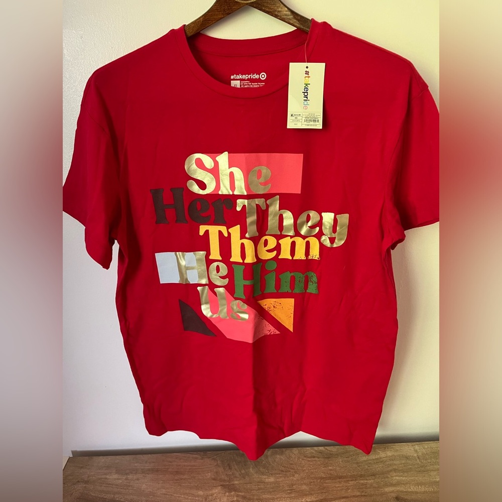 NWT Target Pride Unisex Shirts He Him She Her They Them Us Pride Month LGBTQ